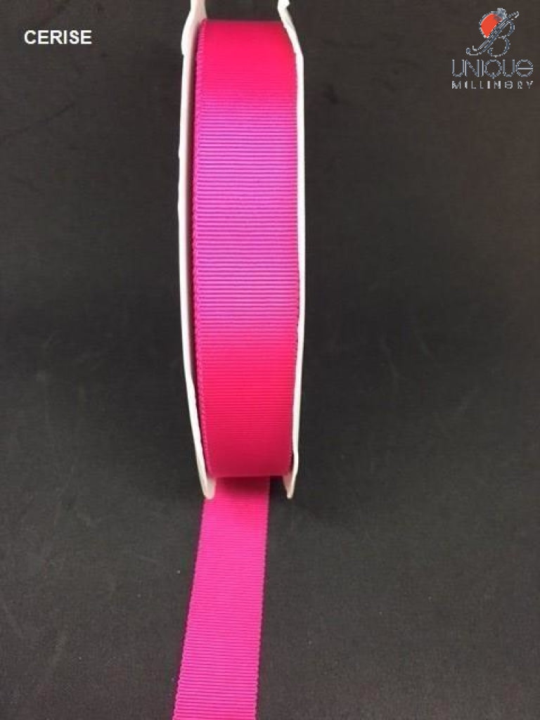 Petersham Ribbon [1/25Mm & 5/8/15Mm] - Au Cerise [1] (Code #34) [/m] Poly