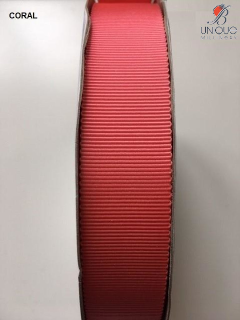 Petersham Ribbon [1/25Mm & 5/8/15Mm] - Au Coral [1] (Code #243) [/m] Poly