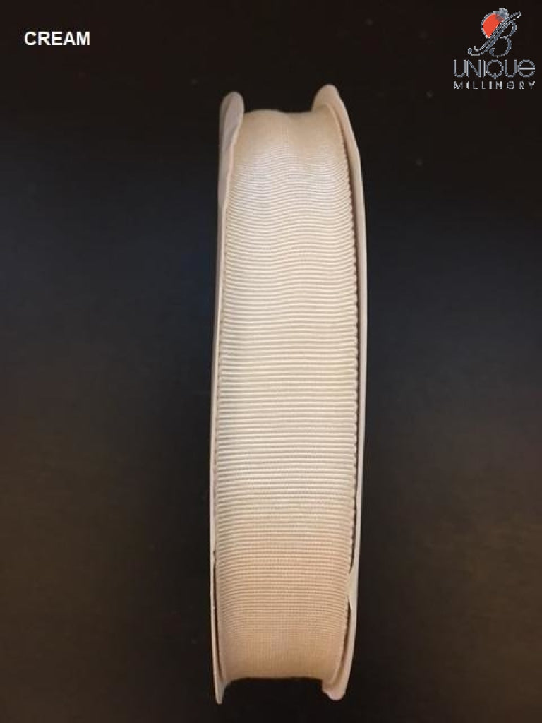 Petersham Ribbon [1/25Mm & 5/8/15Mm] - Au Cream [1] (Code #04) [/m] Viscose