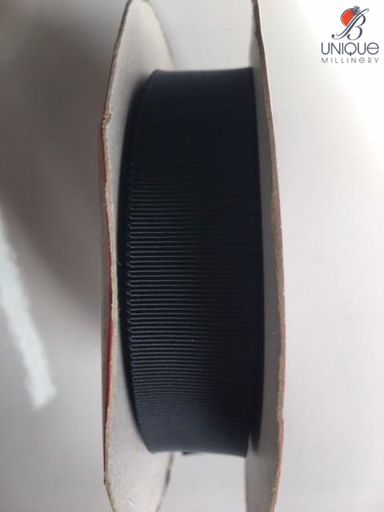 Petersham Ribbon [1/25Mm & 5/8/15Mm] - Au Dark Navy [1] (Code #30) [/m] Viscose