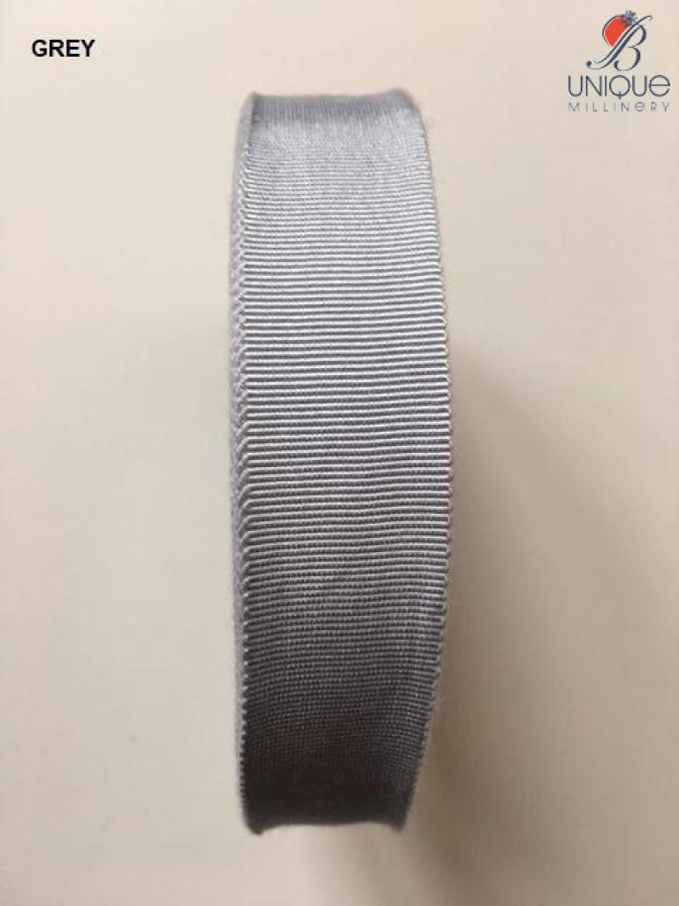 Petersham Ribbon [1/25Mm & 5/8/15Mm] - Au Grey [1] (Code #51) [/m] Viscose