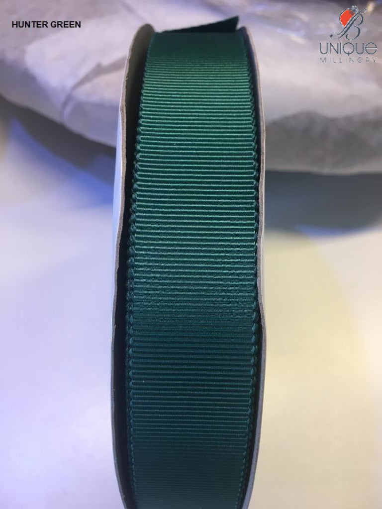 Petersham Ribbon [1/25Mm & 5/8/15Mm] - Au Hunter Green [1] (Code #589) [/m] Poly