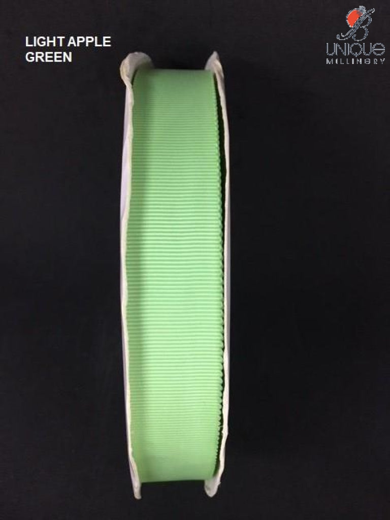 Petersham Ribbon [1/25Mm & 5/8/15Mm] - Au Light Apple Green [1] (Code #97) [/m] Poly