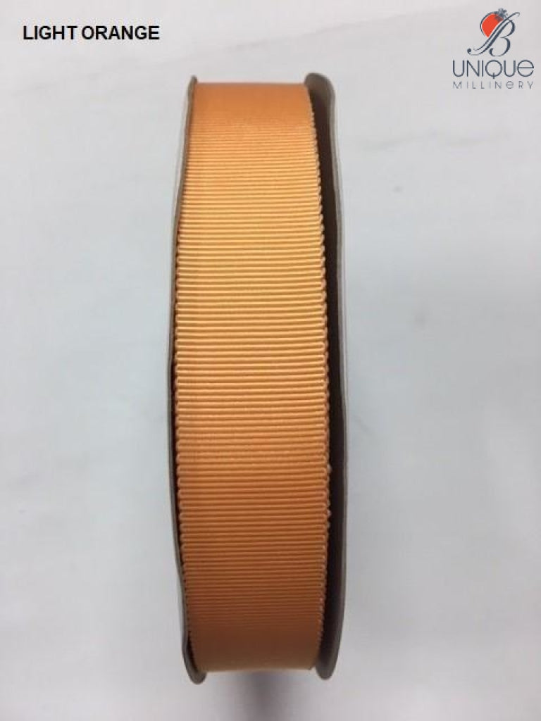 Petersham Ribbon [1/25Mm & 5/8/15Mm] - Au Light Orange [1] (Code #675) [/m] Poly