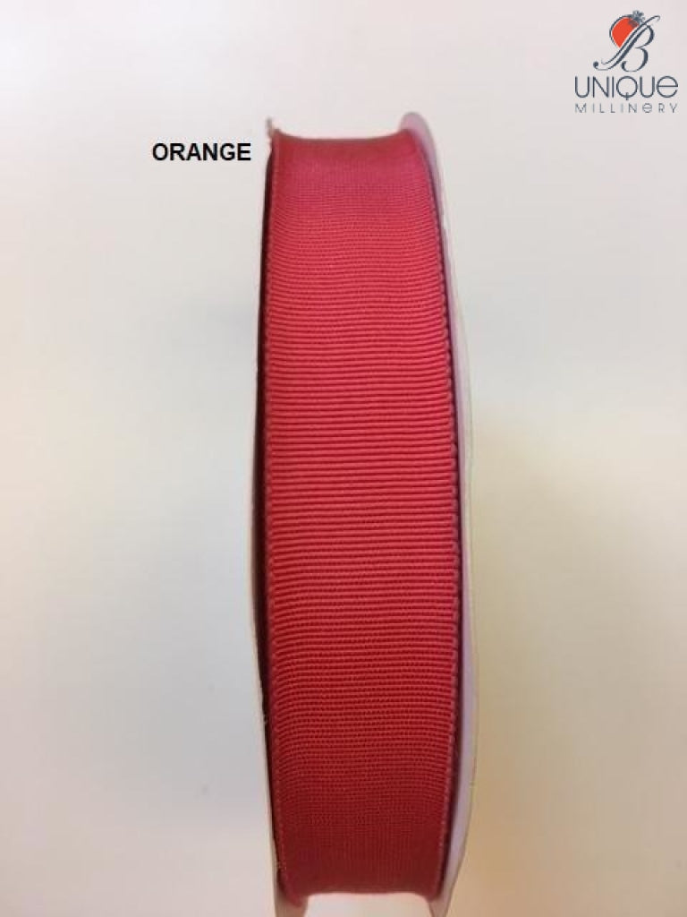 Petersham Ribbon [1/25Mm & 5/8/15Mm] - Au Orange [1] (Code #118) [/m] Poly
