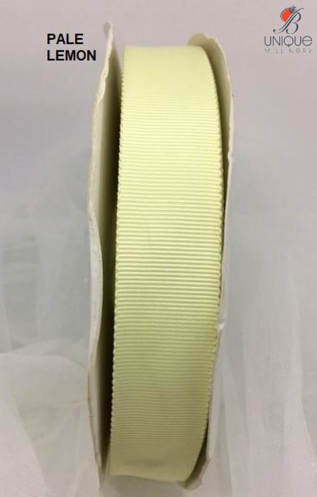 Petersham Ribbon [1/25Mm & 5/8/15Mm] - Au Pale Lemon [1] (Code #112) [/m] Poly