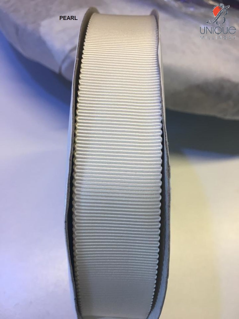 Petersham Ribbon [1/25Mm & 5/8/15Mm] - Au Pearl [1] (Code #028) [/m] Poly
