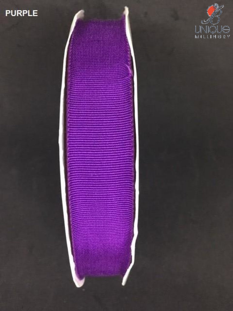 Petersham Ribbon [1/25Mm & 5/8/15Mm] - Au Purple [1] (Code #42) [/m] Viscose