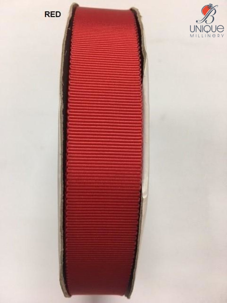Petersham Ribbon [1/25Mm & 5/8/15Mm] - Au Red [1] (Code #250/41 [/m] Poly