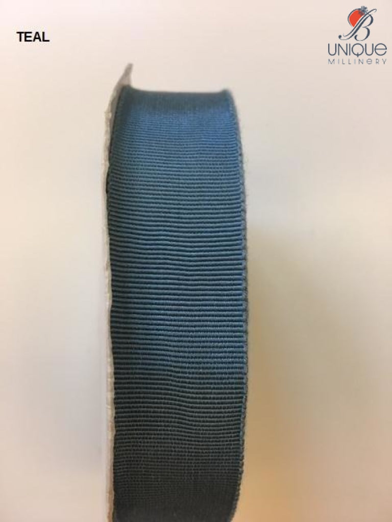 Petersham Ribbon [1/25Mm & 5/8/15Mm] - Au Teal [1] (Code #71) [/m] Viscose