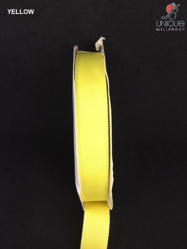Petersham Ribbon [1/25Mm & 5/8/15Mm] - Au Yellow [1] (Code #114) [/m] Poly