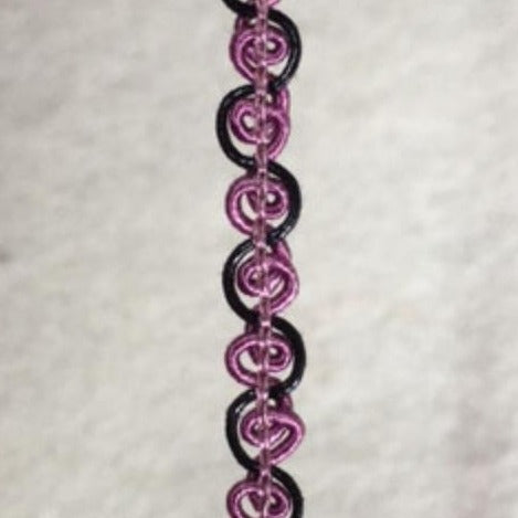 Braid Loops - plum black loop