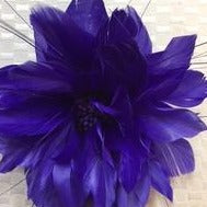 Feather Flower with Peacock Fringes (EF1097) purple