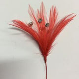 Small Diamontee Feather Mount Centres (FBN1610) - AU - B Unique Millinery