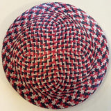 Round Multi-Colour Checked Buntal [16cm] Bases - AU - B Unique Millinery