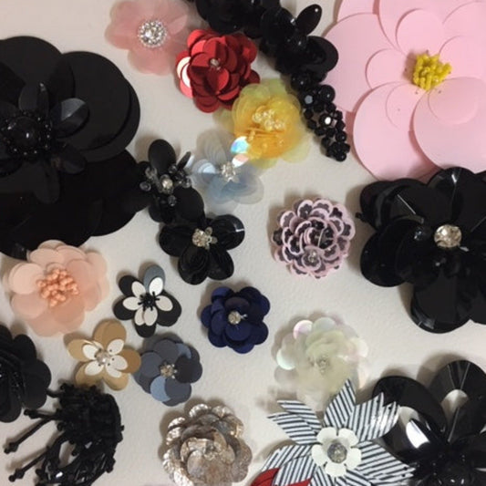 Laser Cut Sequin Flowers - AU - B Unique Millinery