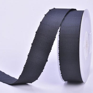 Slubby Petersham Ribbon black