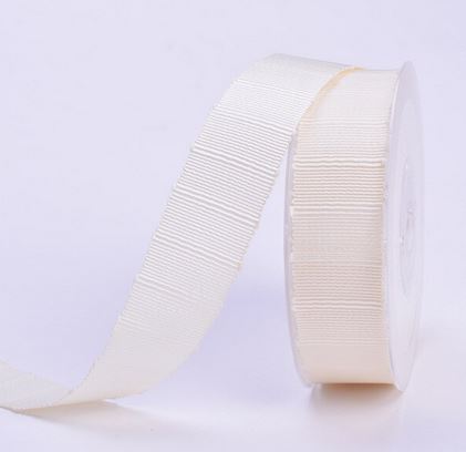Slubby Petersham Ribbon cream