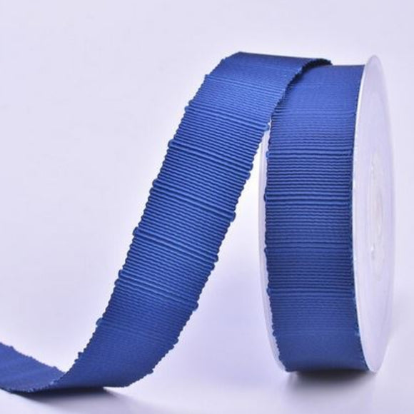 Slubby Petersham Ribbon blue