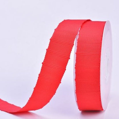 Slubby Petersham Ribbon red