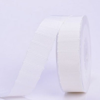 Slubby Petersham Ribbon white