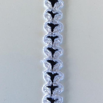 Braid Loops - white black centre loops