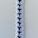 Braid Loops - white black centre loops