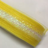 yellow 4cm Crinoline Braid with Shimmer Insert 