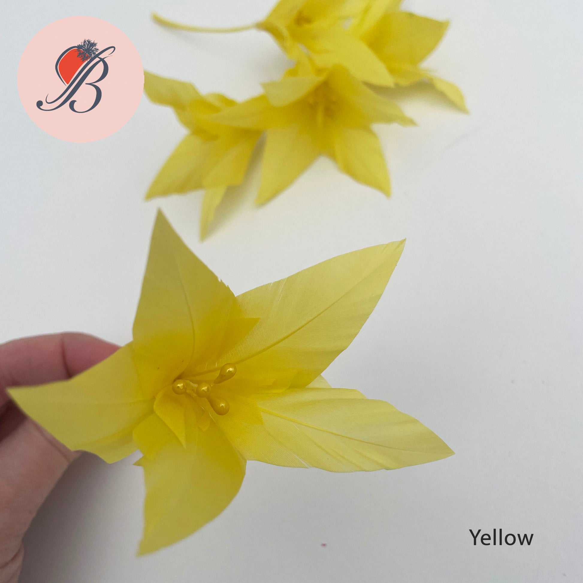 Small Goose Nagoire Feather Flower yellow